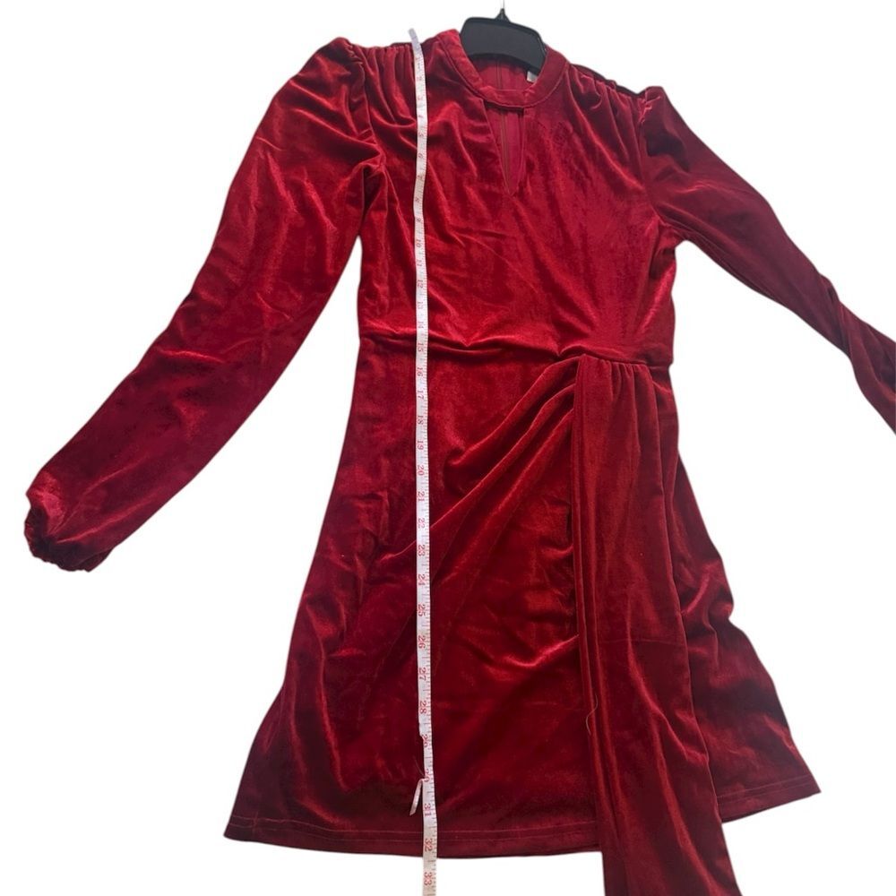 NWT Rachel Parcell red velvet mini dress size small - Picture 6 of 9